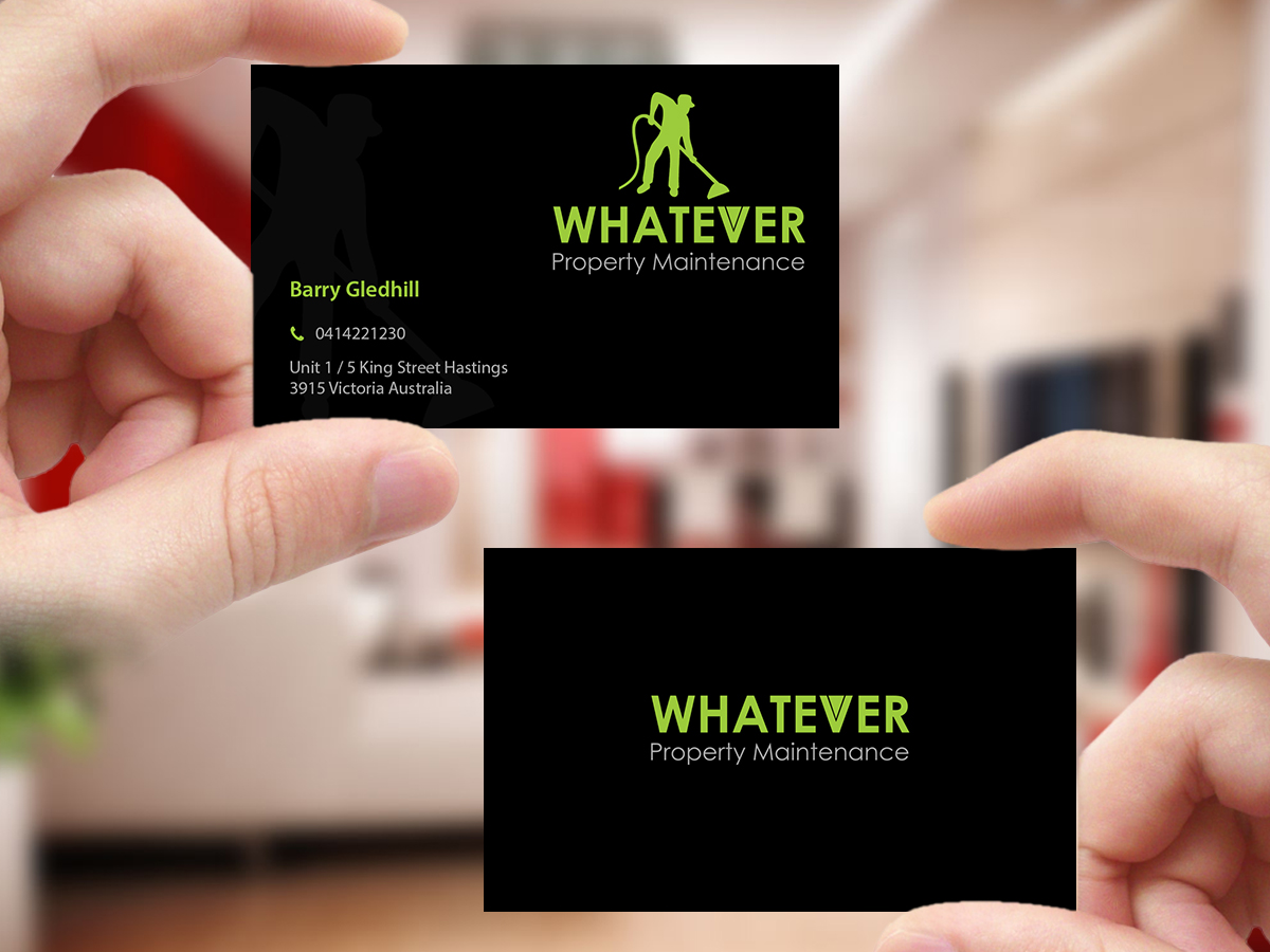 Business Card Design by Creations Box 2015 for Whatever Property Maintenance  | Design #10325263