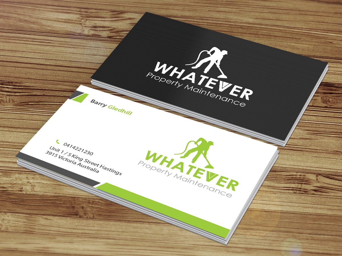 Business Card Design by Creations Box 2015 for Whatever Property Maintenance  | Design #10325266