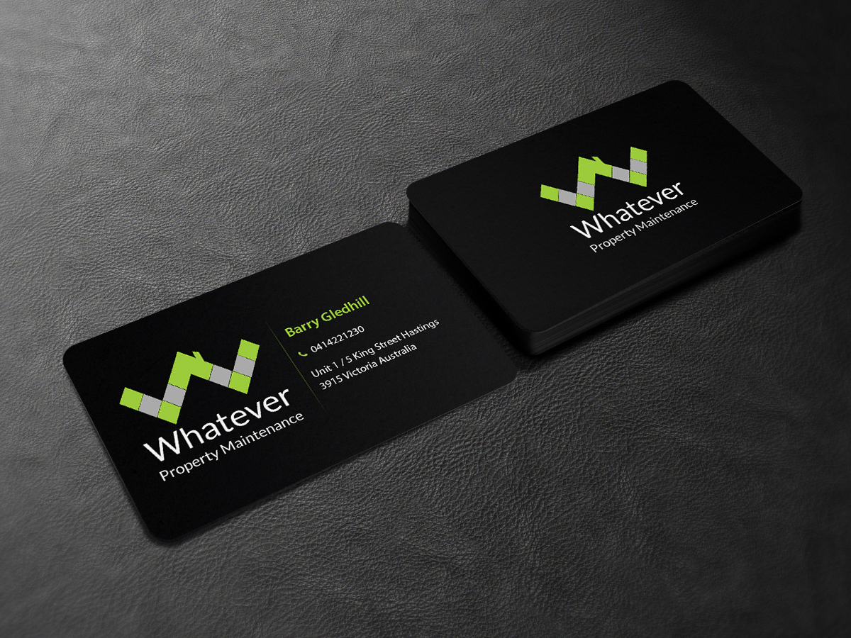 Business Card Design by Creations Box 2015 for Whatever Property Maintenance  | Design #10325273