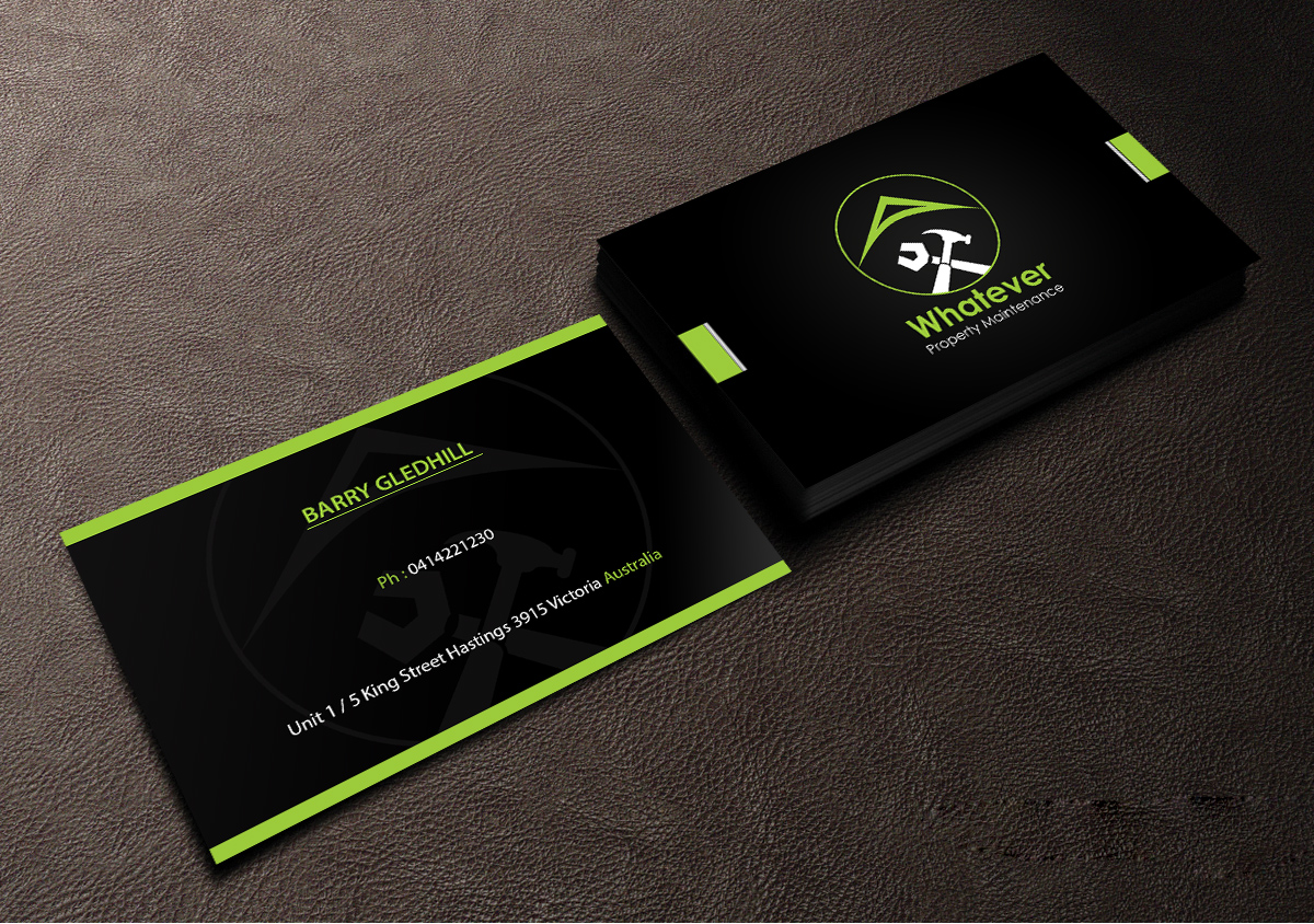 Business Card Design by Creations Box 2015 for Whatever Property Maintenance  | Design #10325276