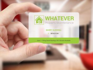 Business Card Design by Creations Box 2015 for Whatever Property Maintenance  | Design: #10325281