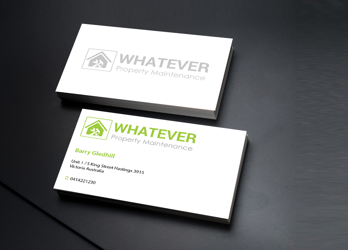 Business Card Design by Creations Box 2015 for Whatever Property Maintenance  | Design #10325285