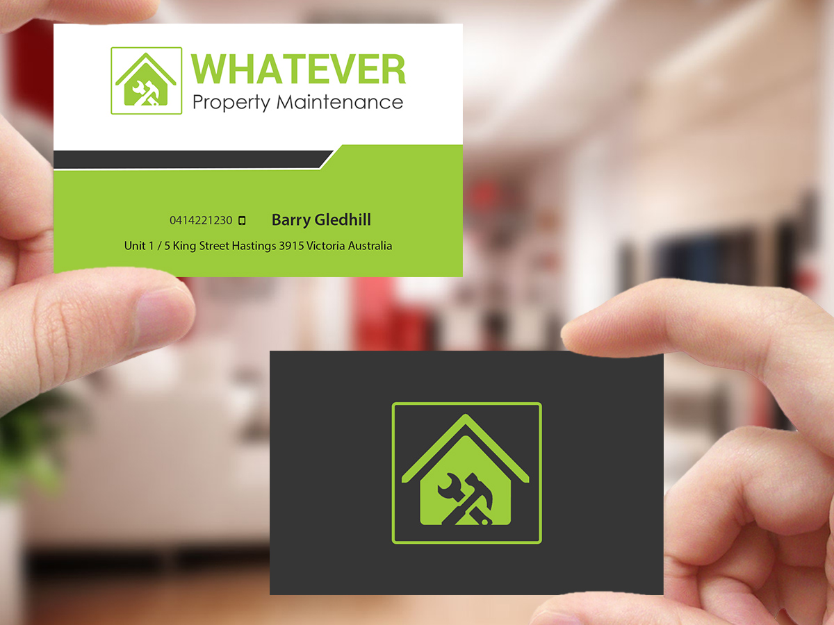 Business Card Design by Creations Box 2015 for Whatever Property Maintenance  | Design #10325287