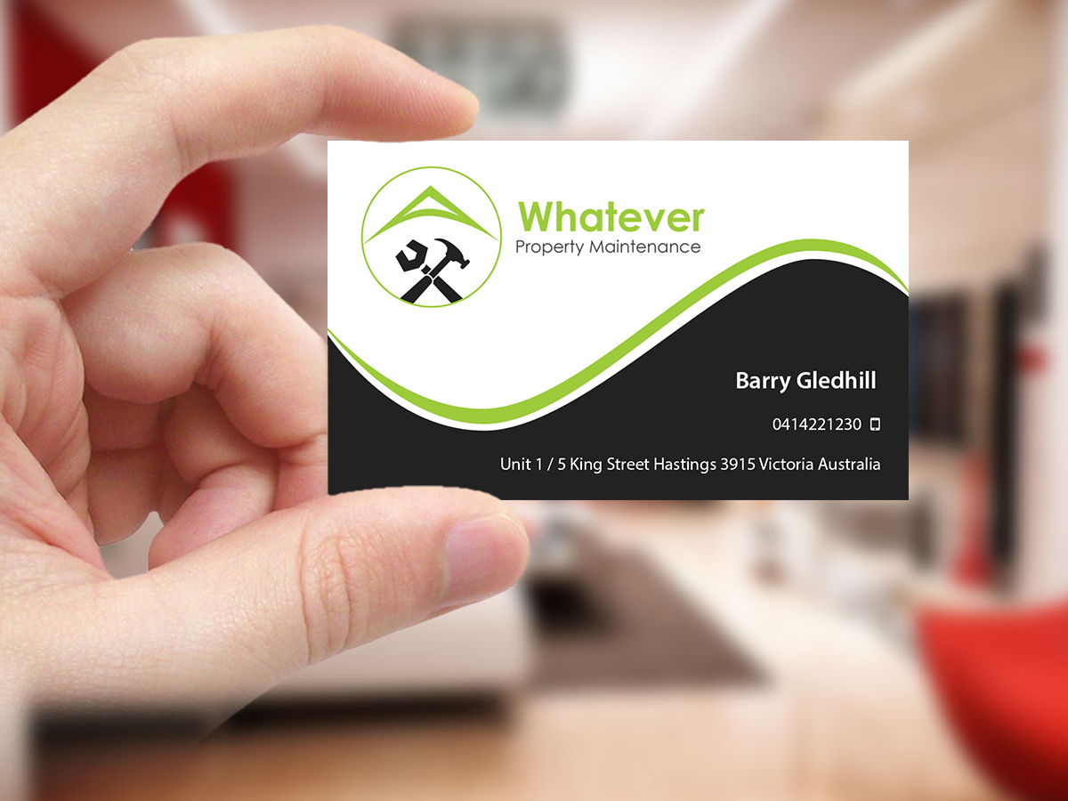 Business Card Design by Creations Box 2015 for Whatever Property Maintenance  | Design #10325289