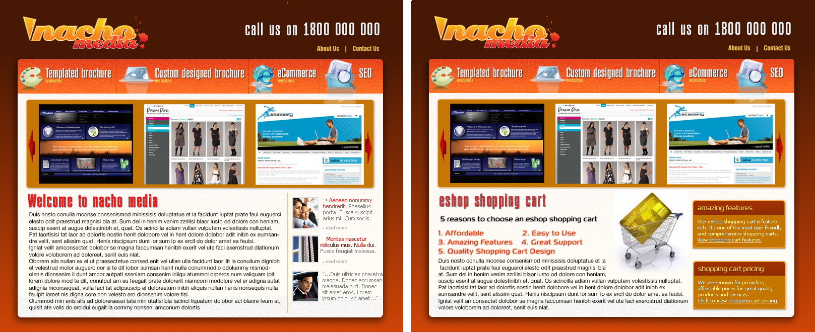 Web Design by Urban Ad for Nacho Media | Design #20248