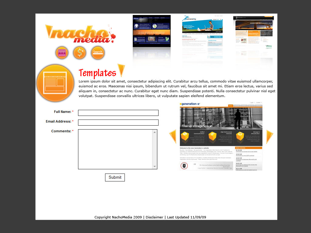 Web Design by ML Web Services for Nacho Media | Design #19679