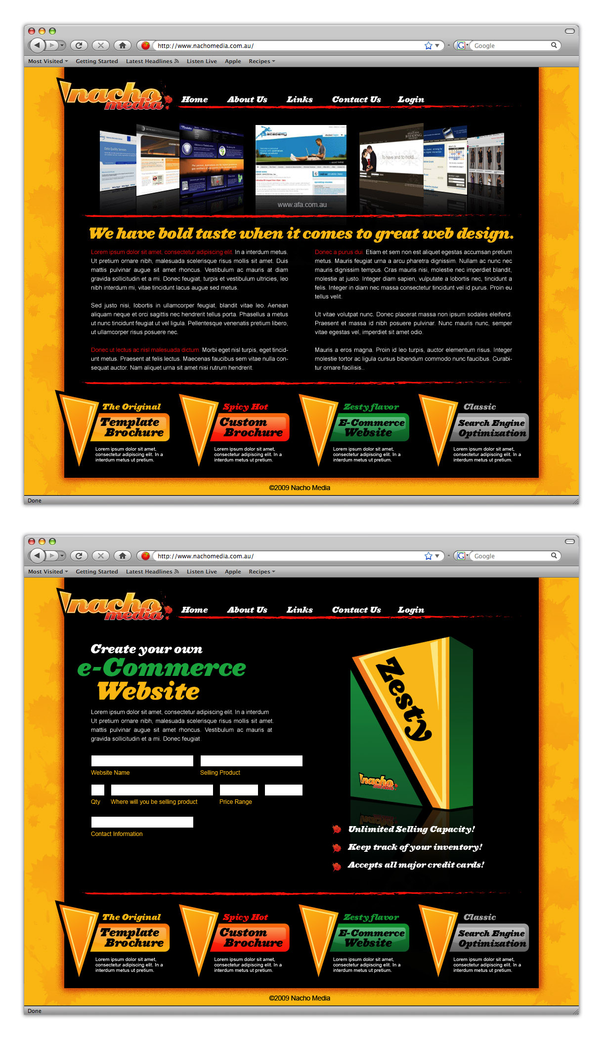 Web Design by FireSide Design for Nacho Media | Design #19690