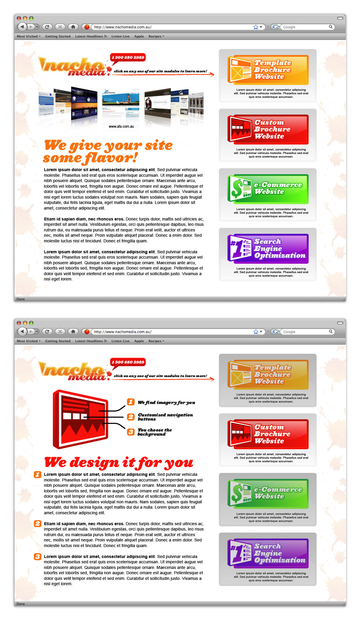 Web-Design von FireSide Design für Nacho Media | Design #19701