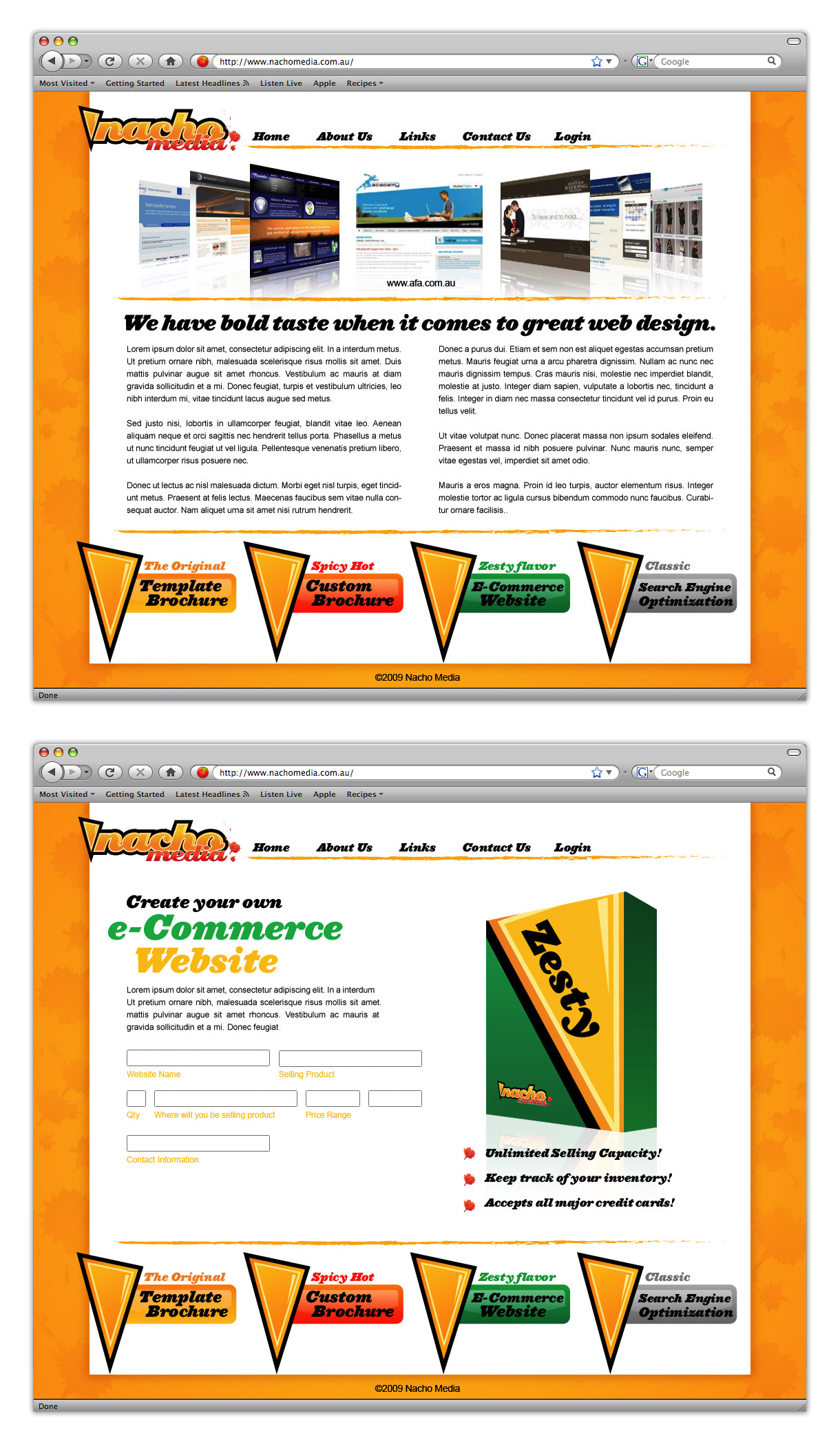 Web Design by FireSide Design for Nacho Media | Design #19981