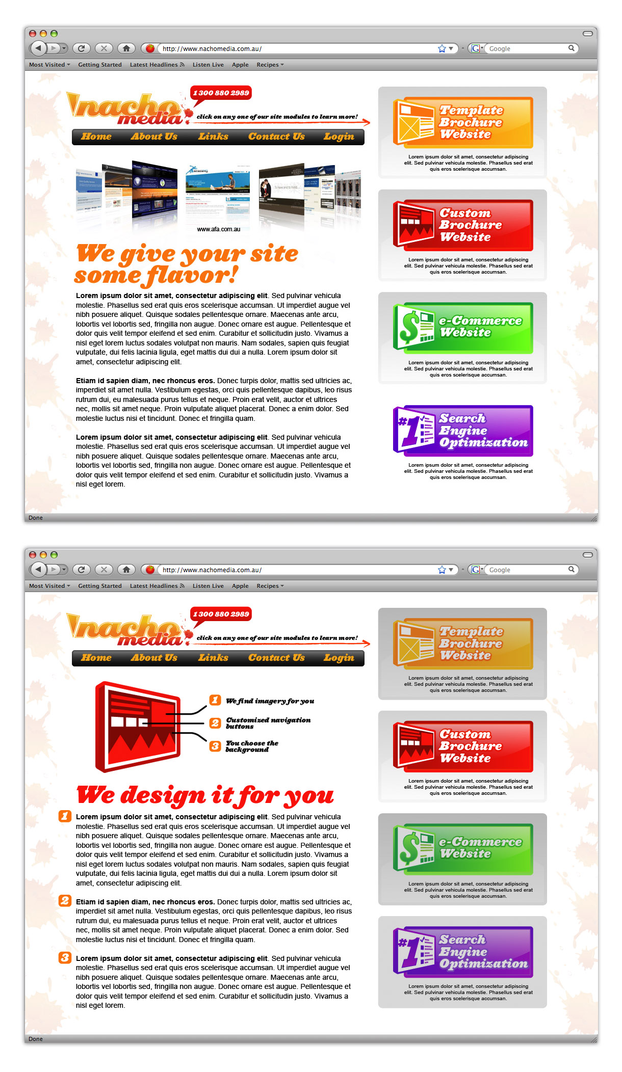 Web Design by FireSide Design for Nacho Media | Design #19982