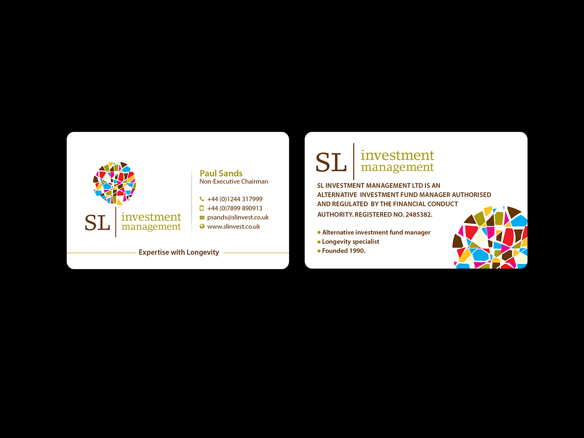 Business Card Design by Creations Box 2015 for SL Investment Management | Design #10315211