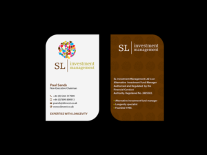 Business Card Design by Creations Box 2015 for SL Investment Management | Design: #10315219