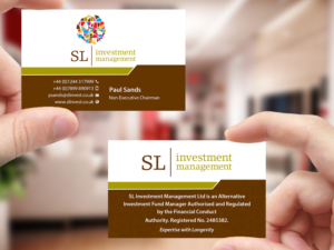 Business Card Design by Creations Box 2015 for SL Investment Management | Design: #10315225