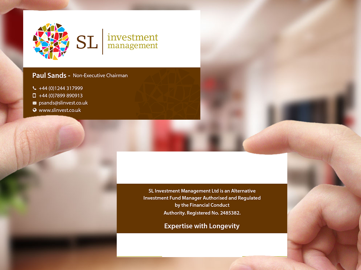 Business Card Design by Creations Box 2015 for SL Investment Management | Design #10315226
