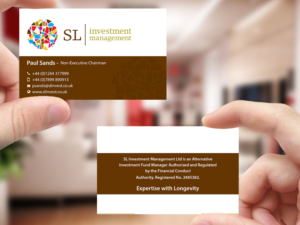 Business Card Design by Creations Box 2015 for SL Investment Management | Design: #10315226