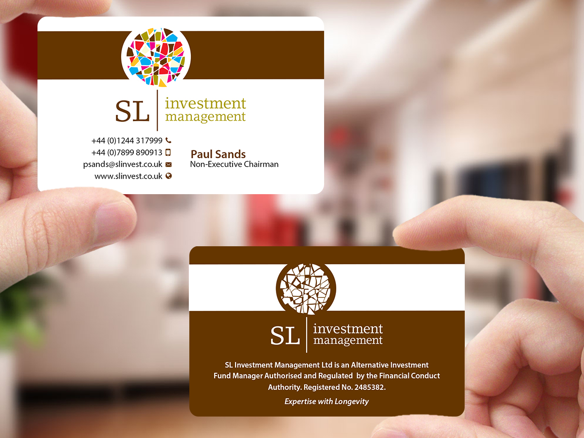 Business Card Design by Creations Box 2015 for SL Investment Management | Design #10315227