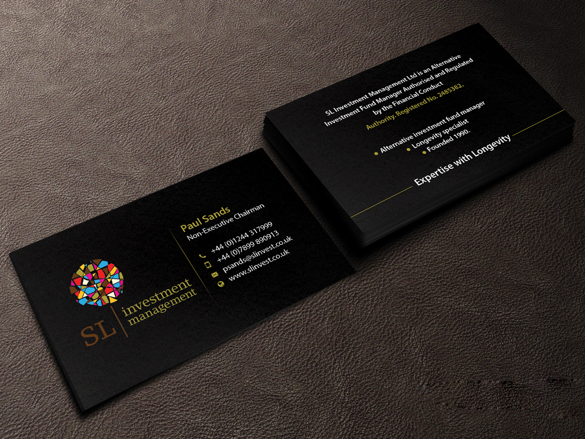 Business Card Design by Creations Box 2015 for SL Investment Management | Design #10315233