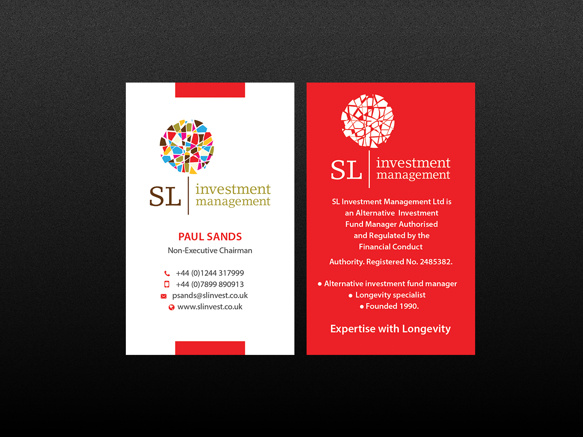 Business Card Design by Creations Box 2015 for SL Investment Management | Design #10315236