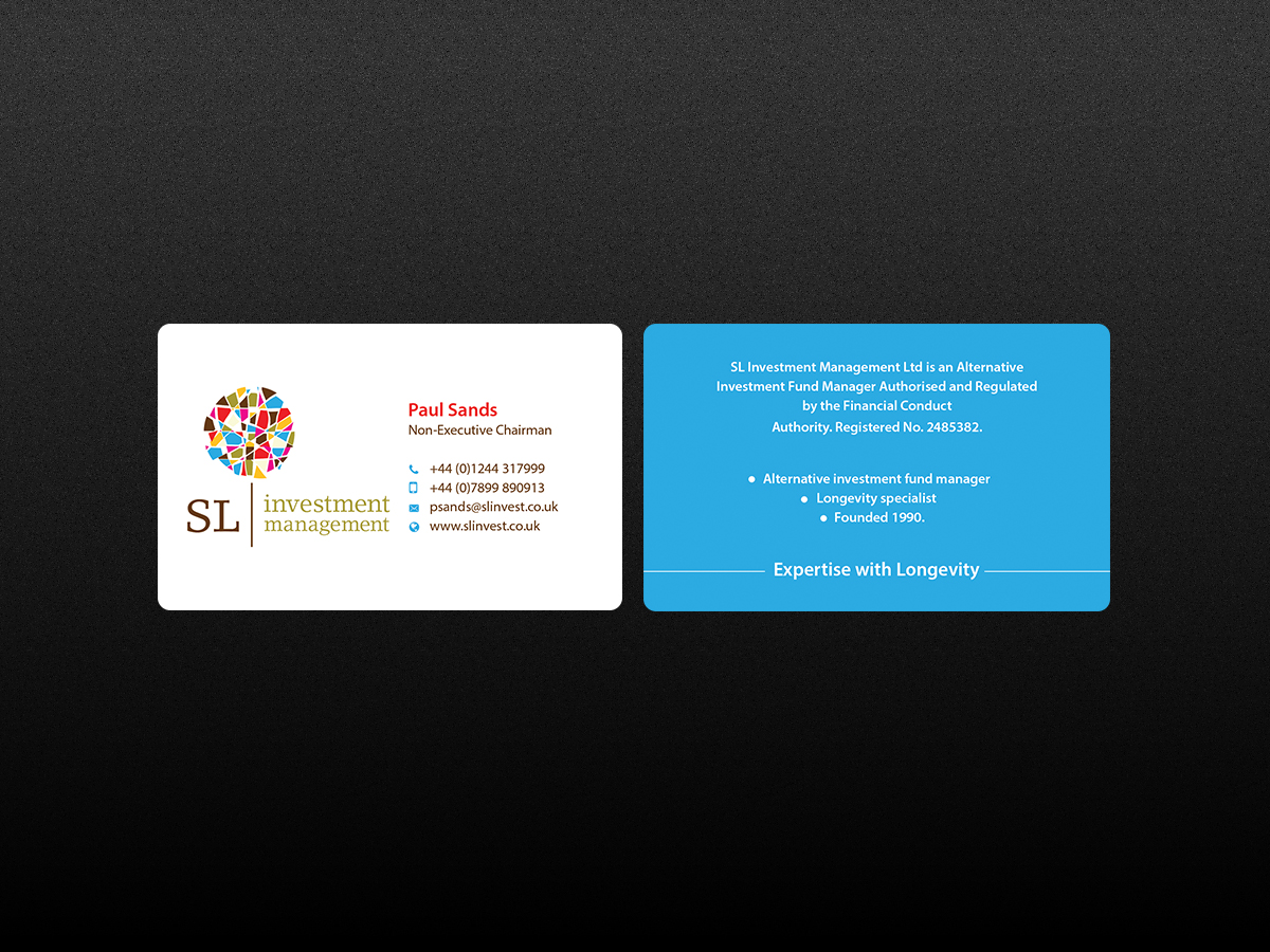 Visitenkarten-Design von Creations Box 2015 für SL Investment Management | Design #10315248
