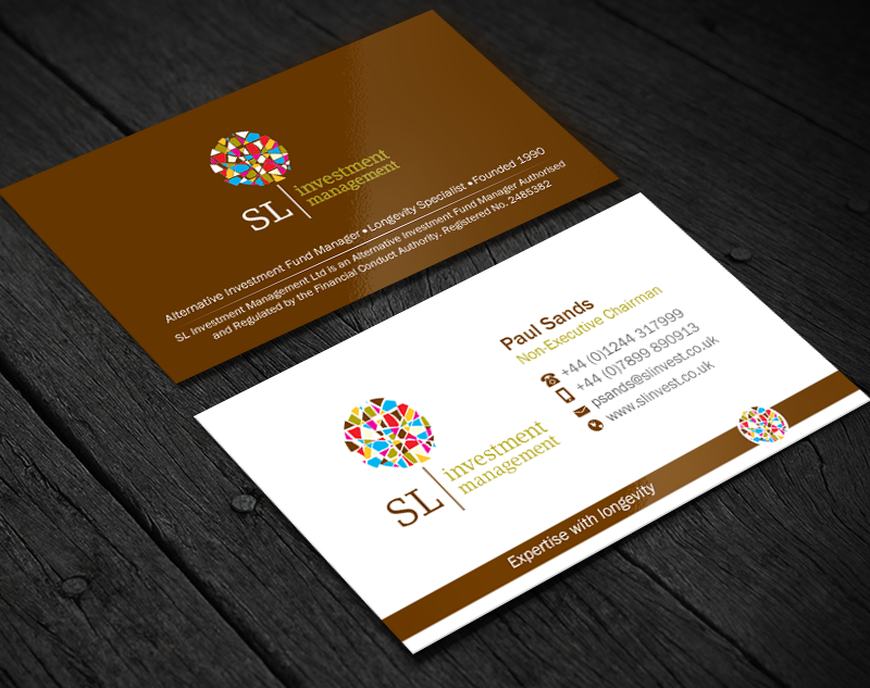Visitenkarten-Design von Brand aid für SL Investment Management | Design #10322509
