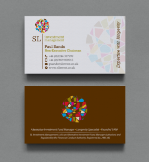 Business Card Design by chandrayaan.creative for SL Investment Management | Design: #10310122