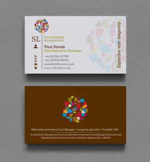 Visitenkarten-Design von chandrayaan.creative für SL Investment Management | Design: #10310123