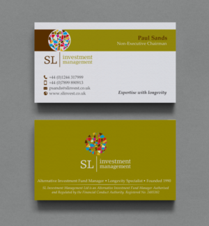 Visitenkarten-Design von chandrayaan.creative für SL Investment Management | Design: #10310124