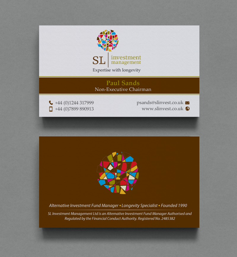 Visitenkarten-Design von chandrayaan.creative für SL Investment Management | Design #10310132