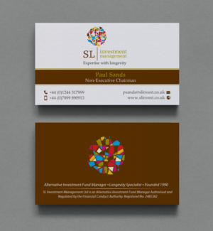 Visitenkarten-Design von chandrayaan.creative für SL Investment Management | Design: #10310132