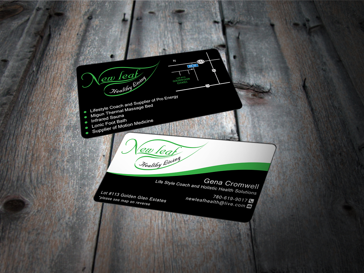 Business Card Design by MT for New Leaf Healthy Living | Design #2191440