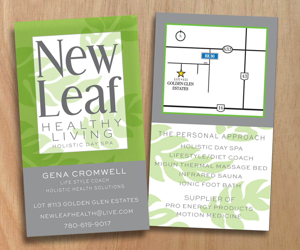 Design de Carte de Visite par cbdesignstudio pour New Leaf Healthy Living | Design #2190054