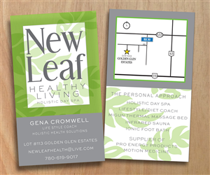 Business Card Design by cbdesignstudio for New Leaf Healthy Living | Design: #2190054