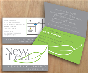 Business Card Design by cbdesignstudio for New Leaf Healthy Living | Design: #2190058
