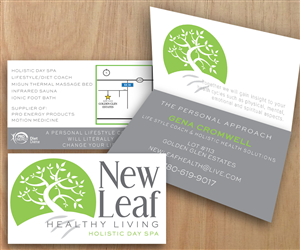 Business Card Design by cbdesignstudio for New Leaf Healthy Living | Design #2210843