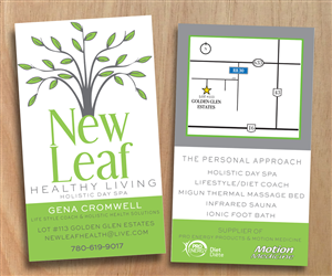 Business Card Design by cbdesignstudio for New Leaf Healthy Living | Design: #2210854