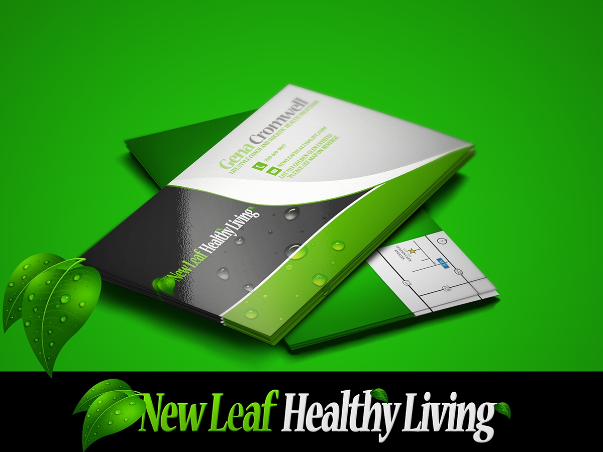 Diseño de Tarjeta de Presentación por biili para New Leaf Healthy Living | Diseño #2206334