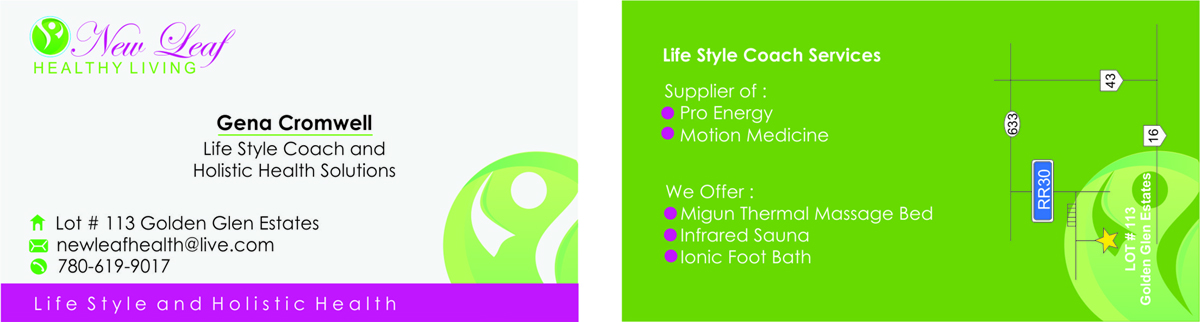 Design de Carte de Visite par sampoerna pour New Leaf Healthy Living | Design #2193234