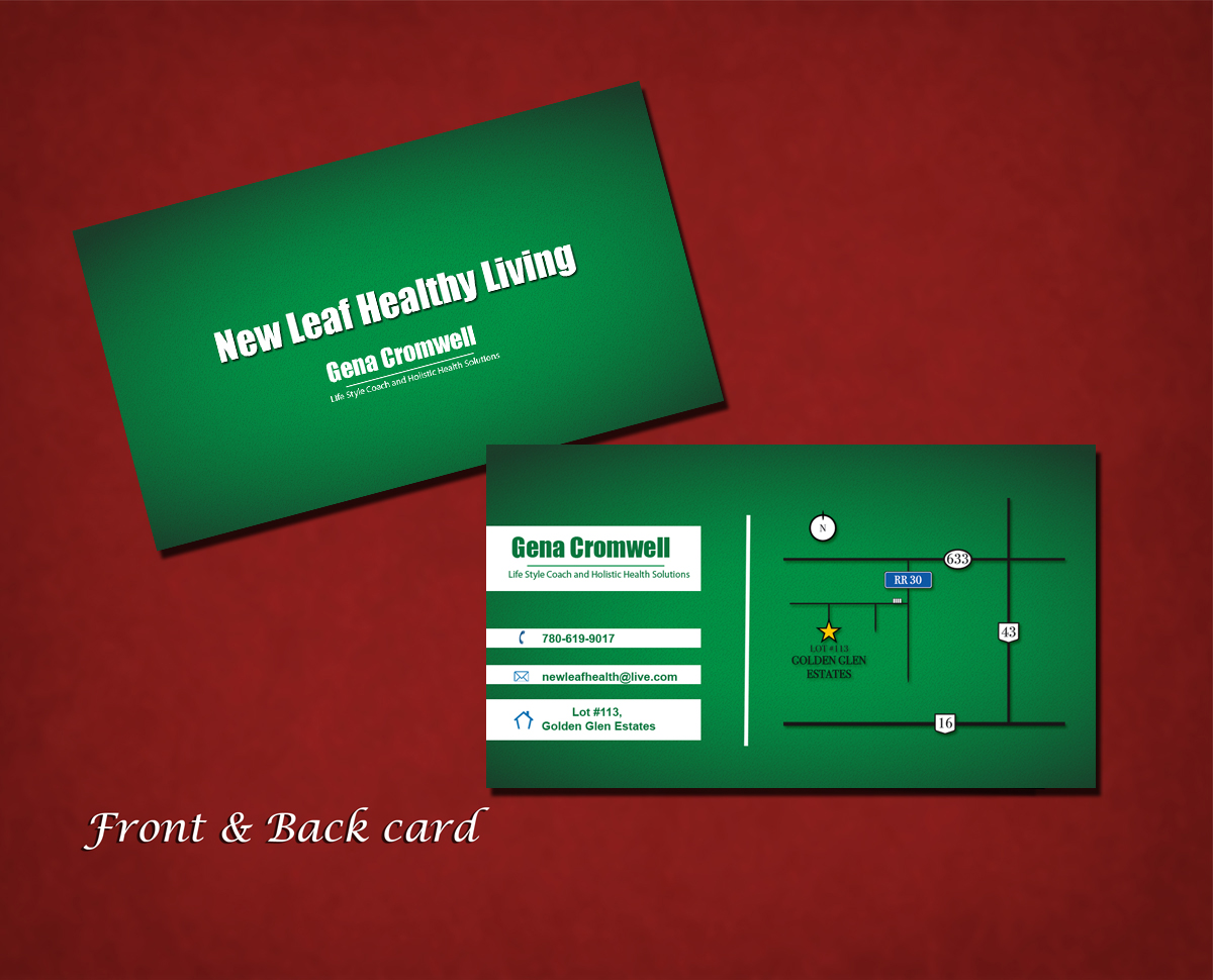 Business Card Design by Akaram Advertising for New Leaf Healthy Living | Design #2192000