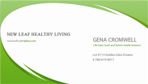 Business Card Design by Vishnu K Reji for New Leaf Healthy Living | Design: #2198046