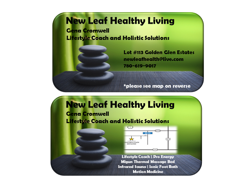 Business Card Design by GCs Custom Graphics & Ts for New Leaf Healthy Living | Design #2189687