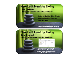 Business Card Design by GCs Custom Graphics & Ts for New Leaf Healthy Living | Design: #2189687