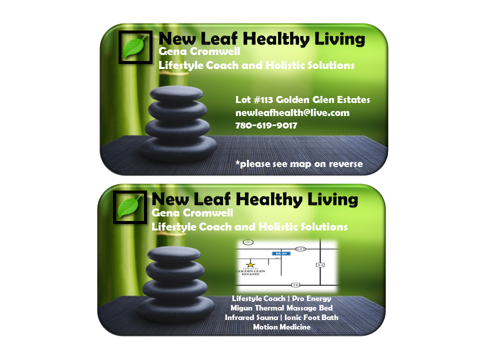 Business Card Design by GCs Custom Graphics & Ts for New Leaf Healthy Living | Design #2189780