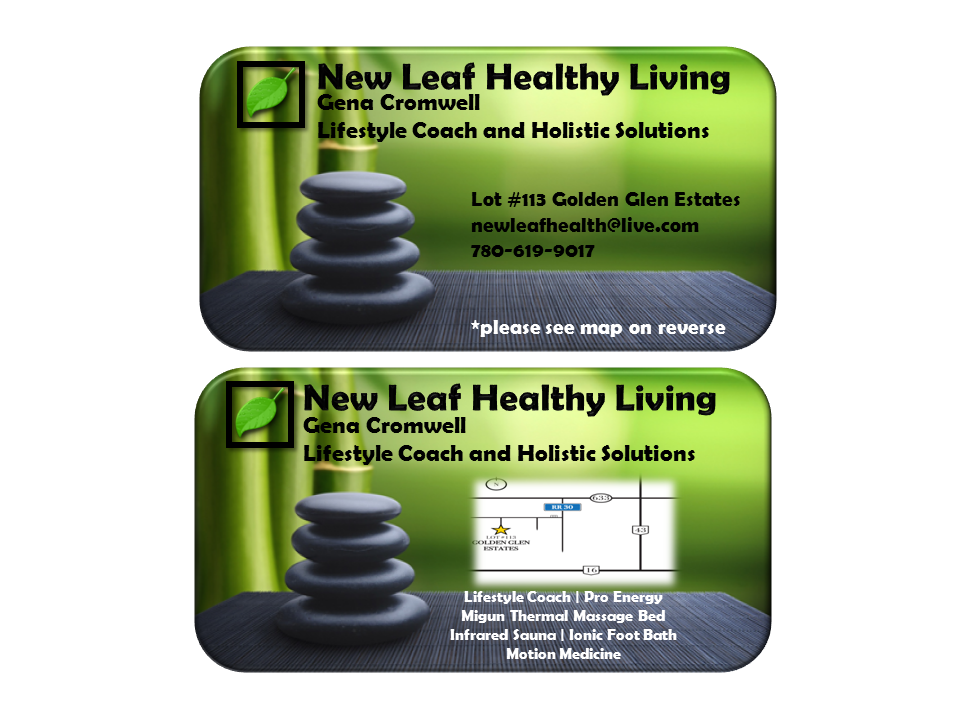 Business Card Design by GCs Custom Graphics & Ts for New Leaf Healthy Living | Design #2189782