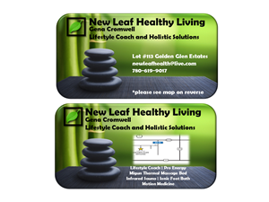 Business Card Design by GCs Custom Graphics & Ts for New Leaf Healthy Living | Design #2189786