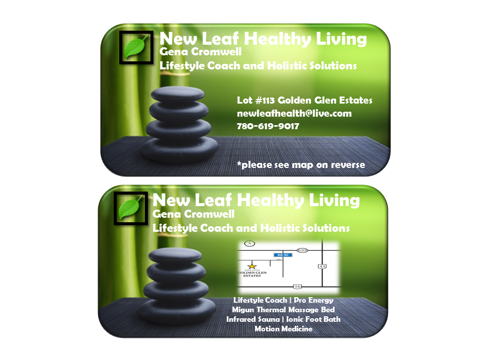 Business Card Design by GCs Custom Graphics & Ts for New Leaf Healthy Living | Design #2189788