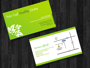 Business Card Design by Straw Hat for New Leaf Healthy Living | Design: #2197100