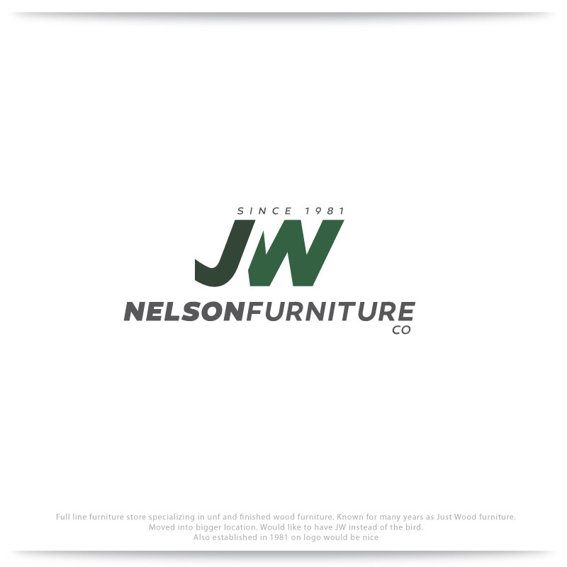 Logo Design by Logoziner for Nelsons Just Wood Furniture | Design #10332655