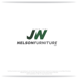 Logo Design by Logoziner for Nelsons Just Wood Furniture | Design: #10332655