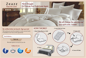 Landing Page for an INNOVATIVE Quilt Cover, with 