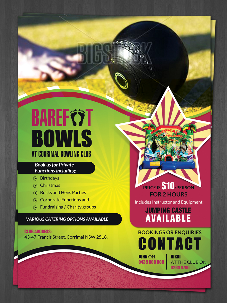 Flyer Design by hih7 for Corrimal Bowling Club Ltd | Design: #10527264